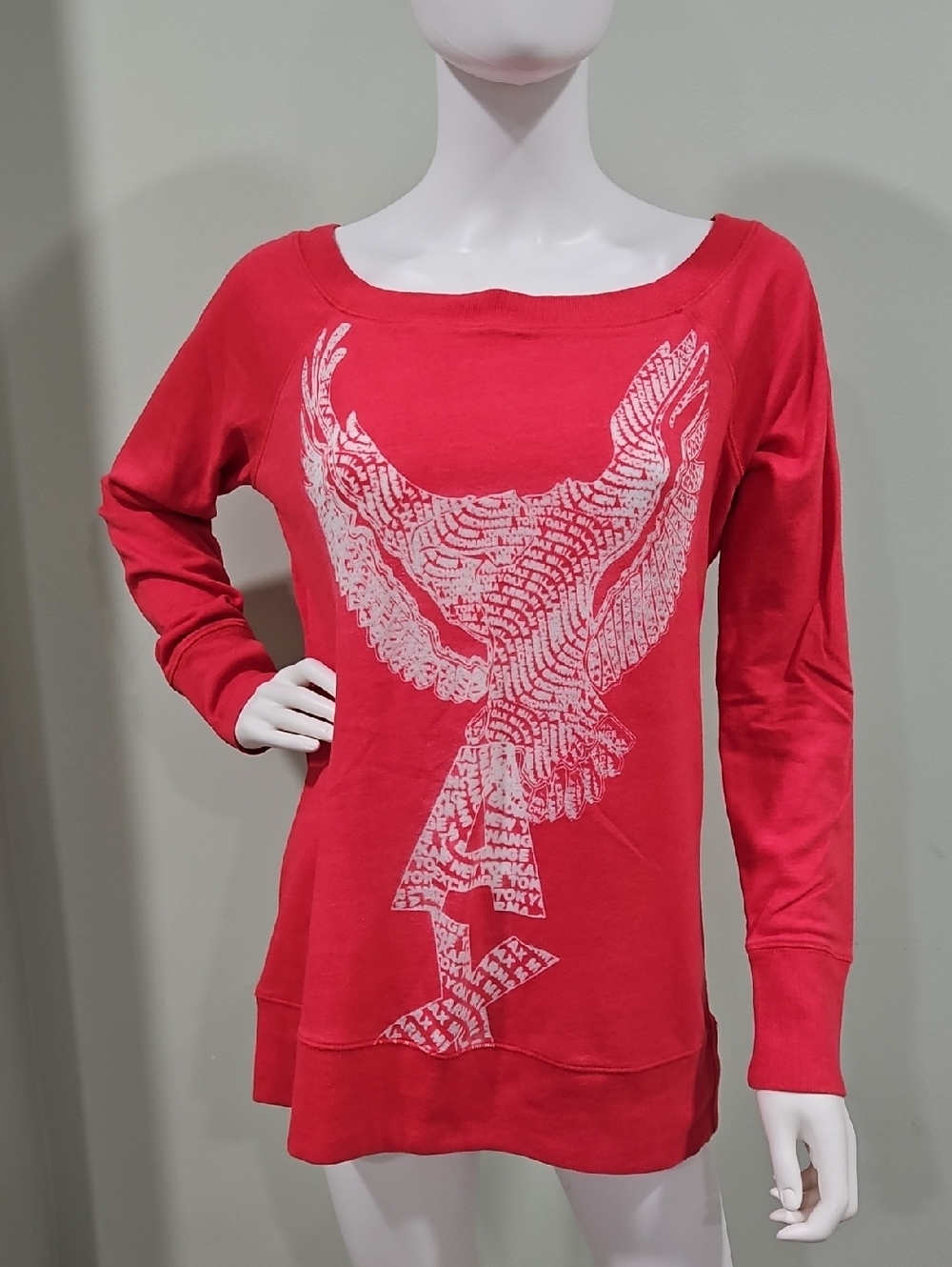 A/X Armani Exchange Red Long Sleeve Eagle Graphic Sweatshirt